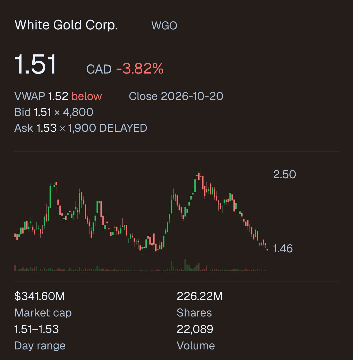 WGO company snapshot